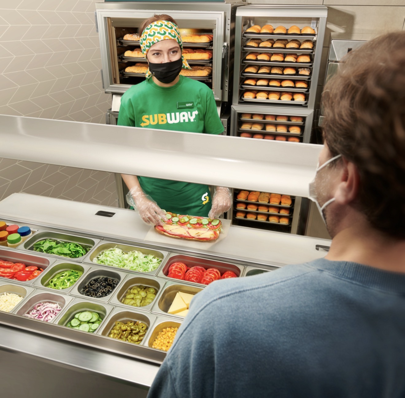 Subway sandwich preparation